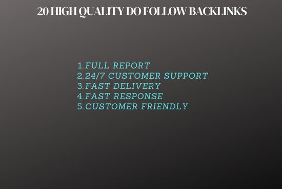 20 high quality do follow backlinks