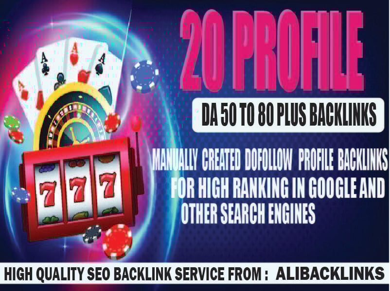 I will create manually 40 profile backlinks high da 50 to 80 plus seo link building