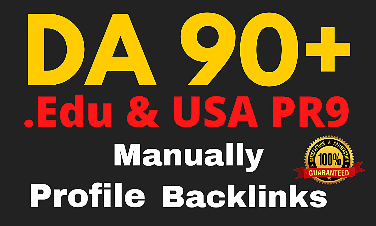 50 white hat da90 HQ profile backlinks USA pr9,edu link building SEO service