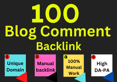 Build 100 Blog Comments SEO backlinks