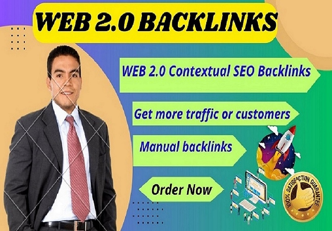 Create Top Quality 40 Unique Web 2.0 Premium Backlinks for your website ranking.
