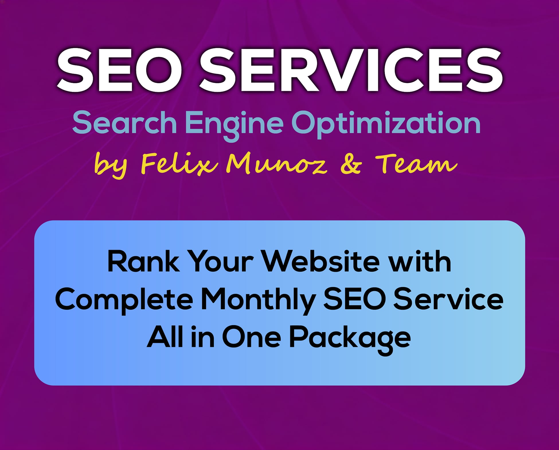 Monthly SEO Service Complete All in One Package 