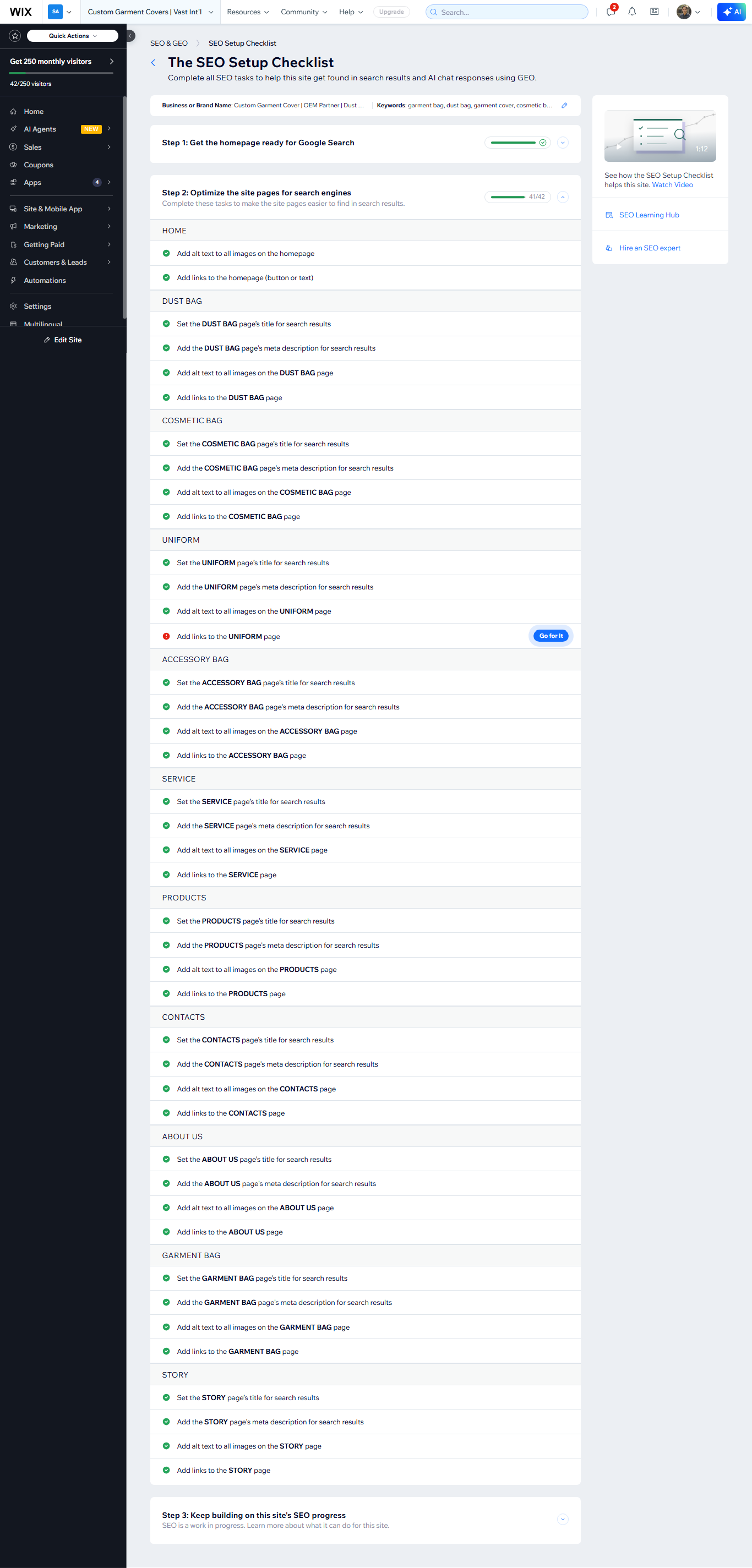 Wix on page seo and optimize your wix website 
