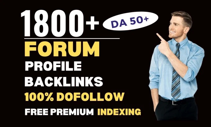 I will create social media profile backlinks, dofollow forum SEO link building