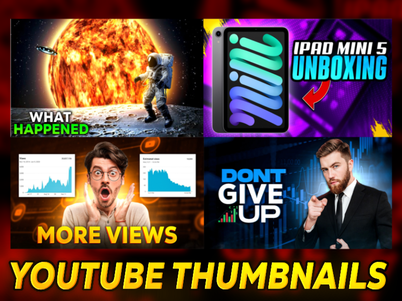 I will design catchy and attractive thumbnail design in 24 hours 