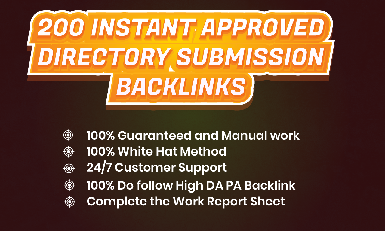I will do 200 instant approved high quality directory...