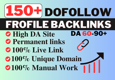 I will build 150 high quality doffollow profile backlinks