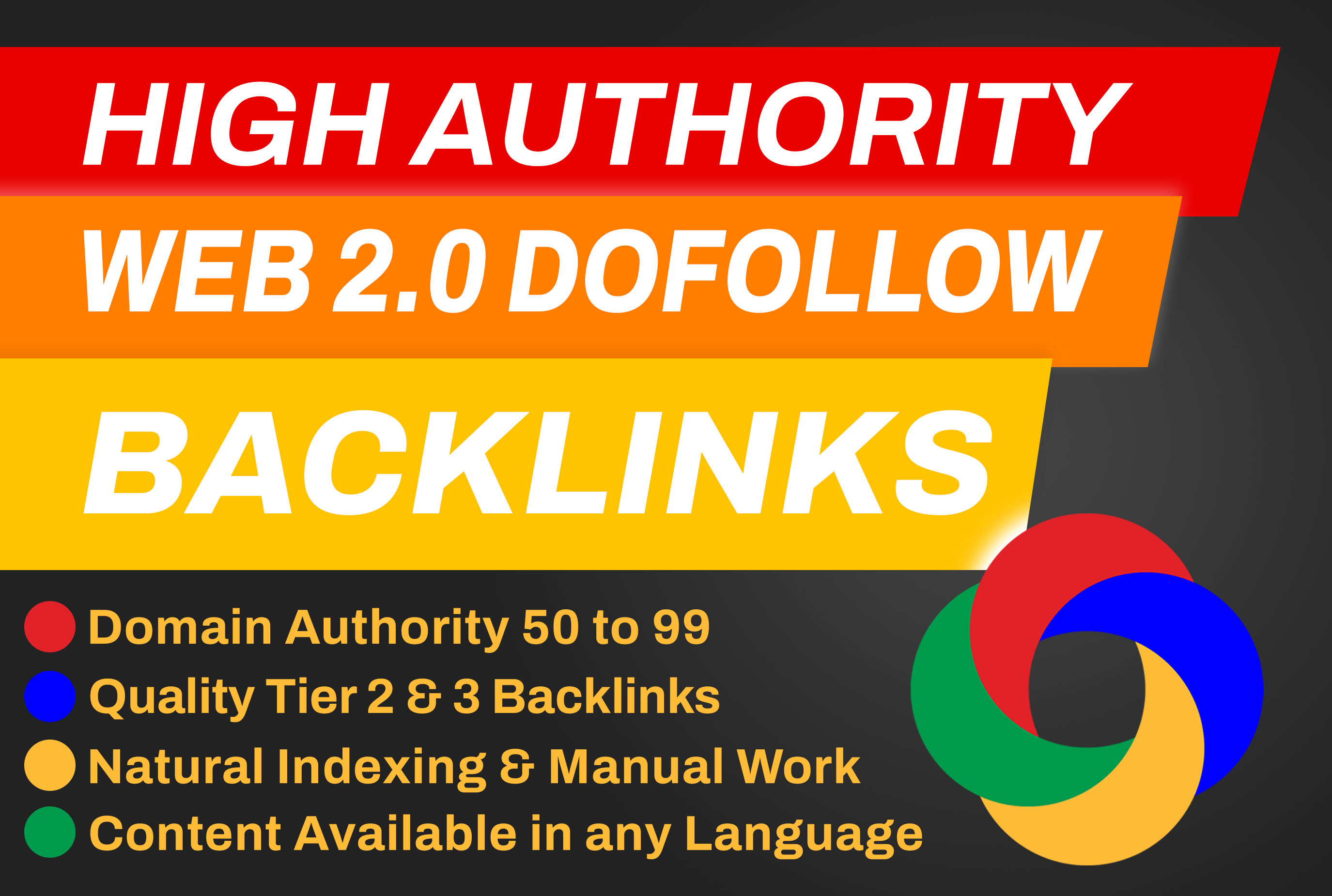 I will do high da authority web 2 0 profile backlinks for SEO service