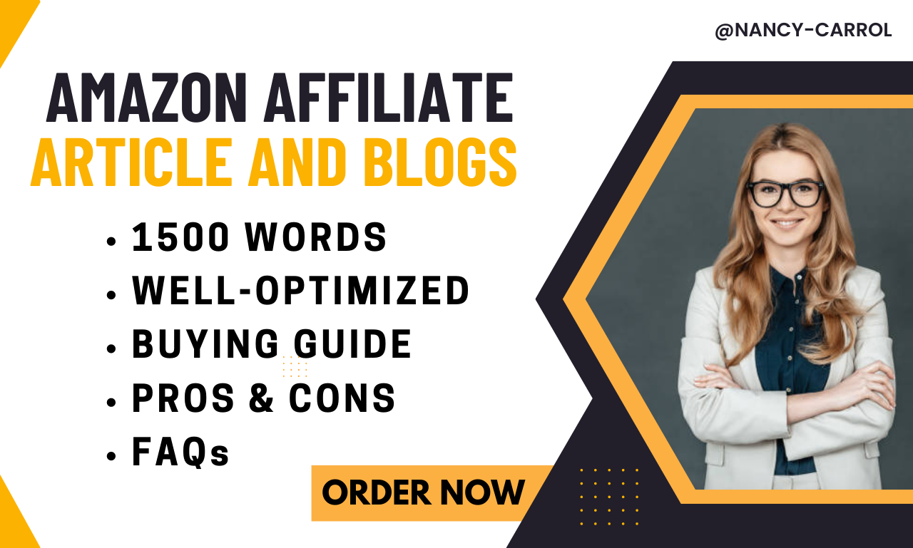 I will write SEO friendly amazon affiliate article and blogs