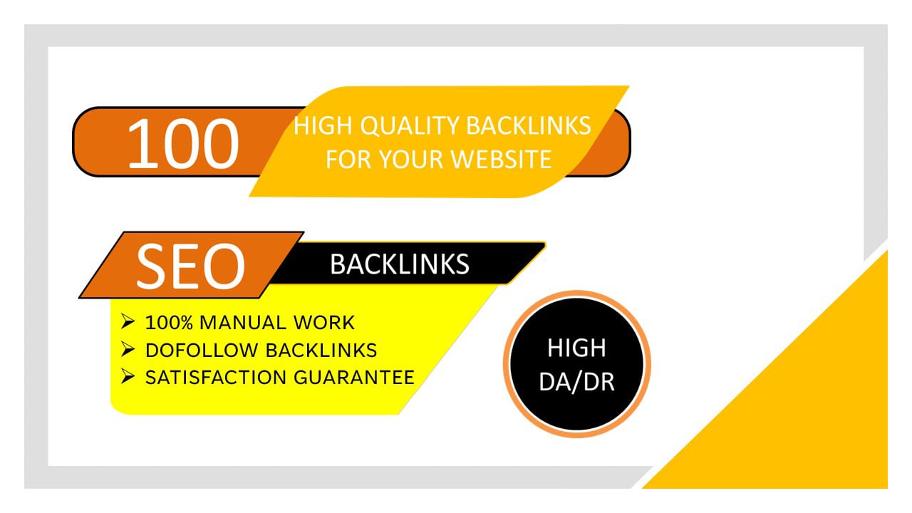 100 high da/dr (70-100) permanent manual dofollow backlinks