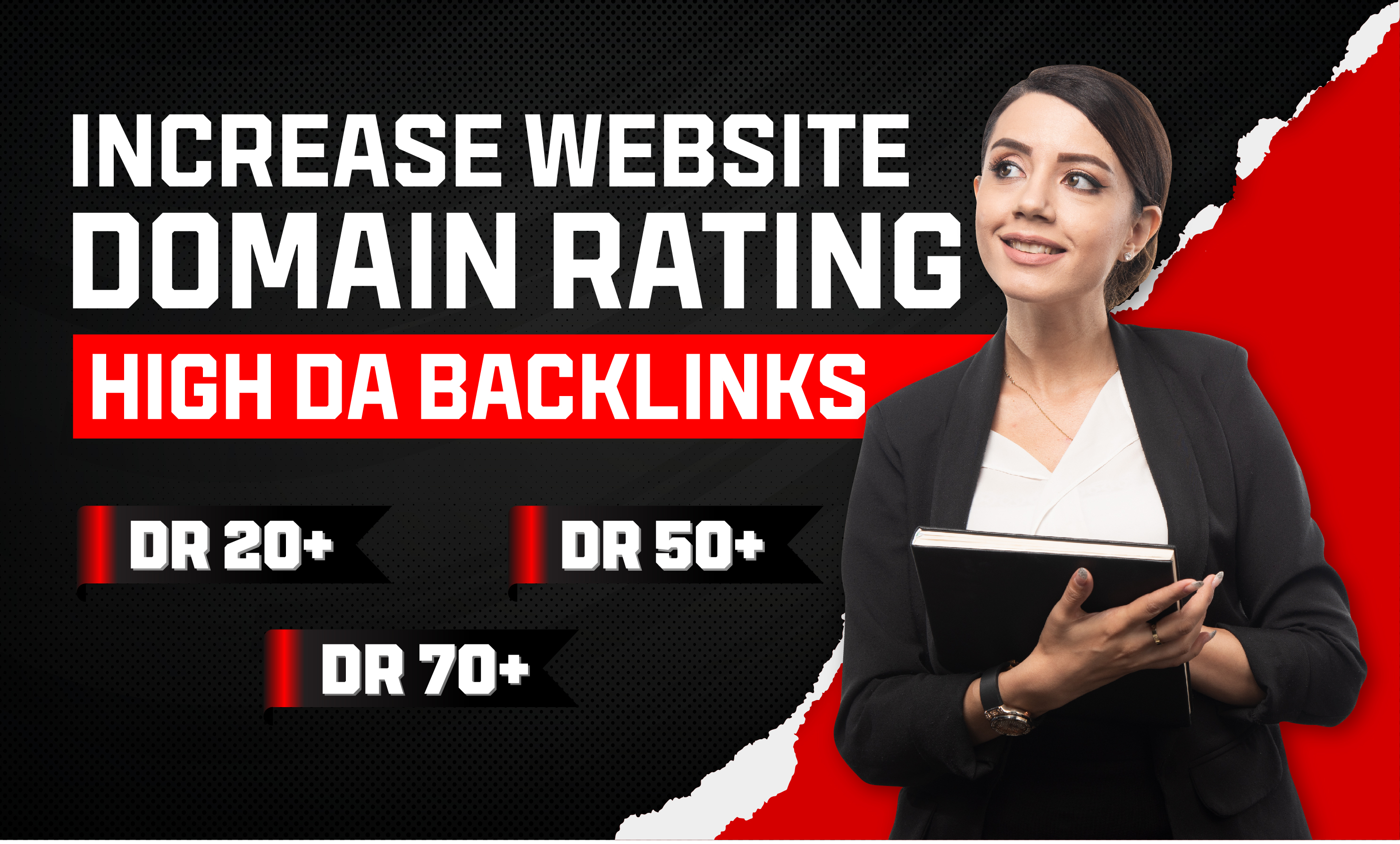 I will increase domain rating DR20+ using high authority white hat SEO backlinks