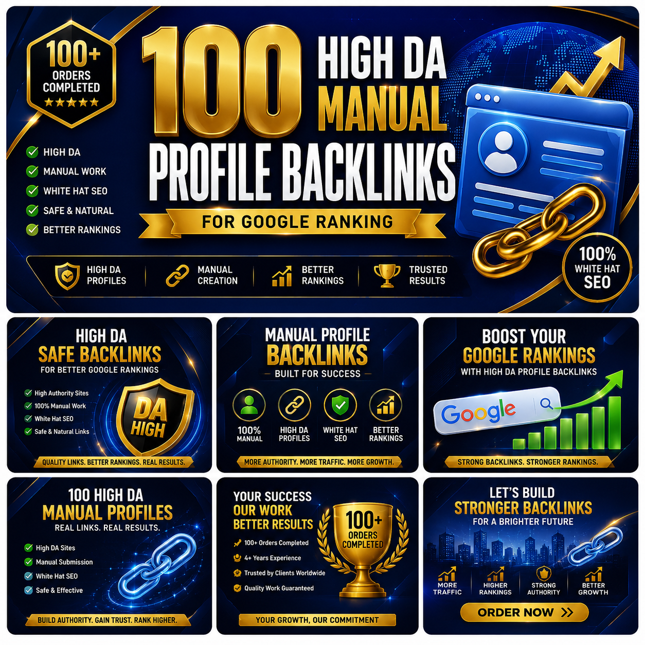 Create 100 High DA Manual Profile Backlinks for Googl...