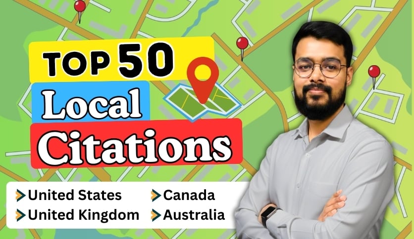 I will do Top 50 Local Citations in USA/UK/CA/AU to Rank Higher on Google