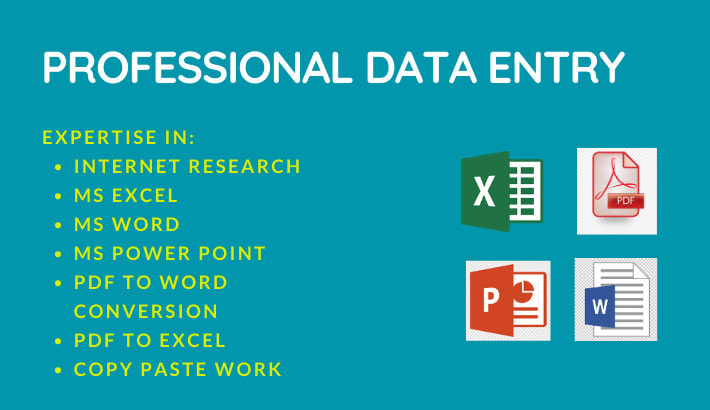 Fastest Data Entry word, Excel, copy//paste, Pdf