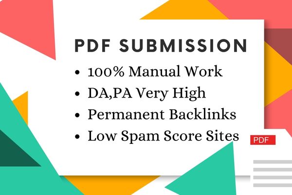 50 PDF Submission Backlinks Provide With High DA,PA Sites Permanent Backlinks