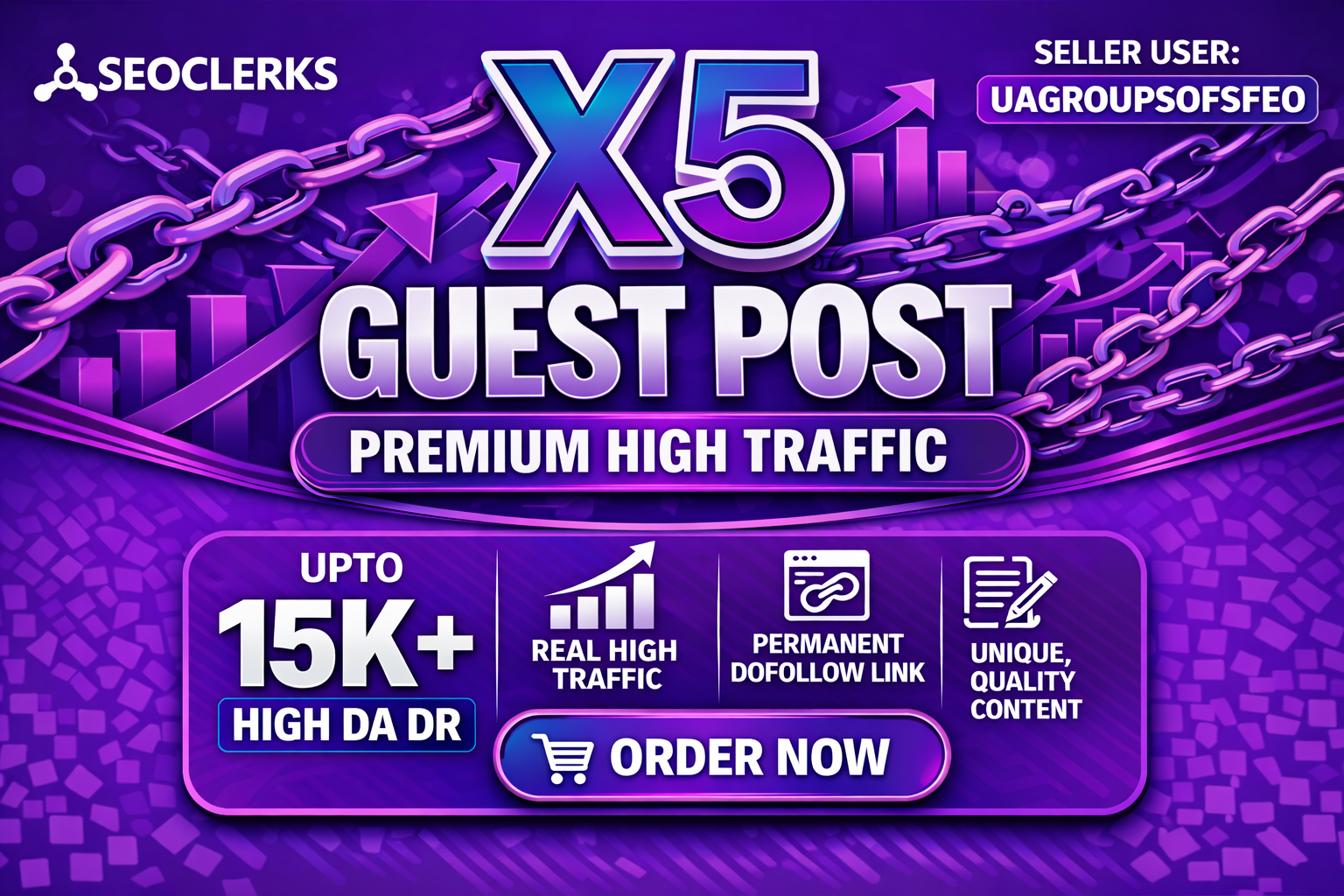 x5 Premium Guest Posts on High Traffic Sites Up to 15K Visitors High DA DR Backlinks