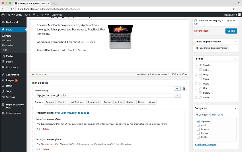 I will do professional WordPress On-page SEO with Yoast and schema markup.