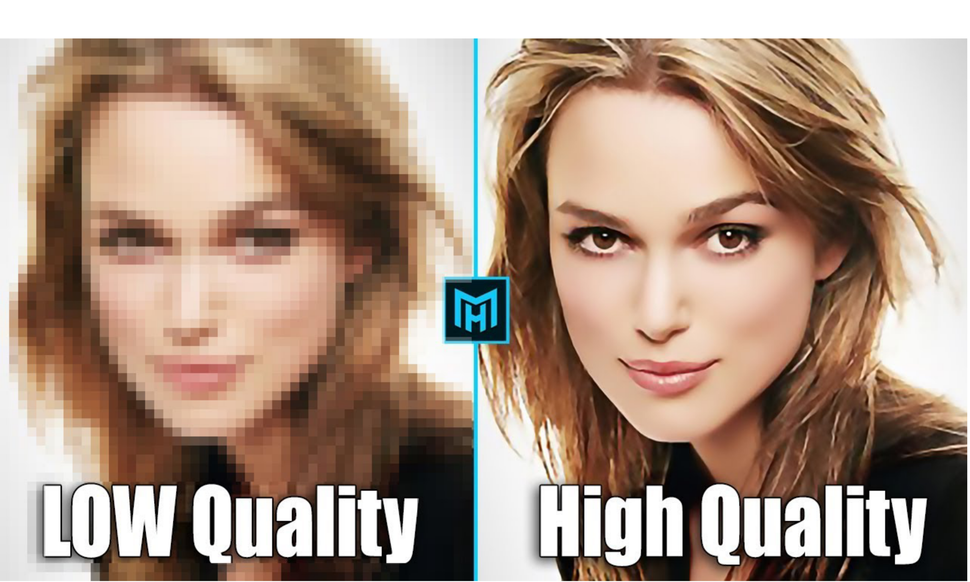 Enhance,improve and upscale your low quality images and photos