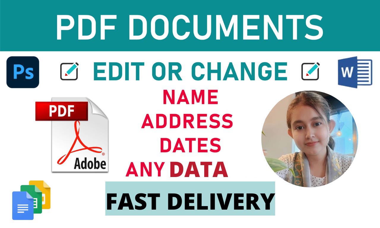 I will edit PDF files, documents, photoshop perfect...