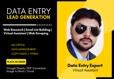Data Entry | Lead Generation | Web Research | Email List Building | VA