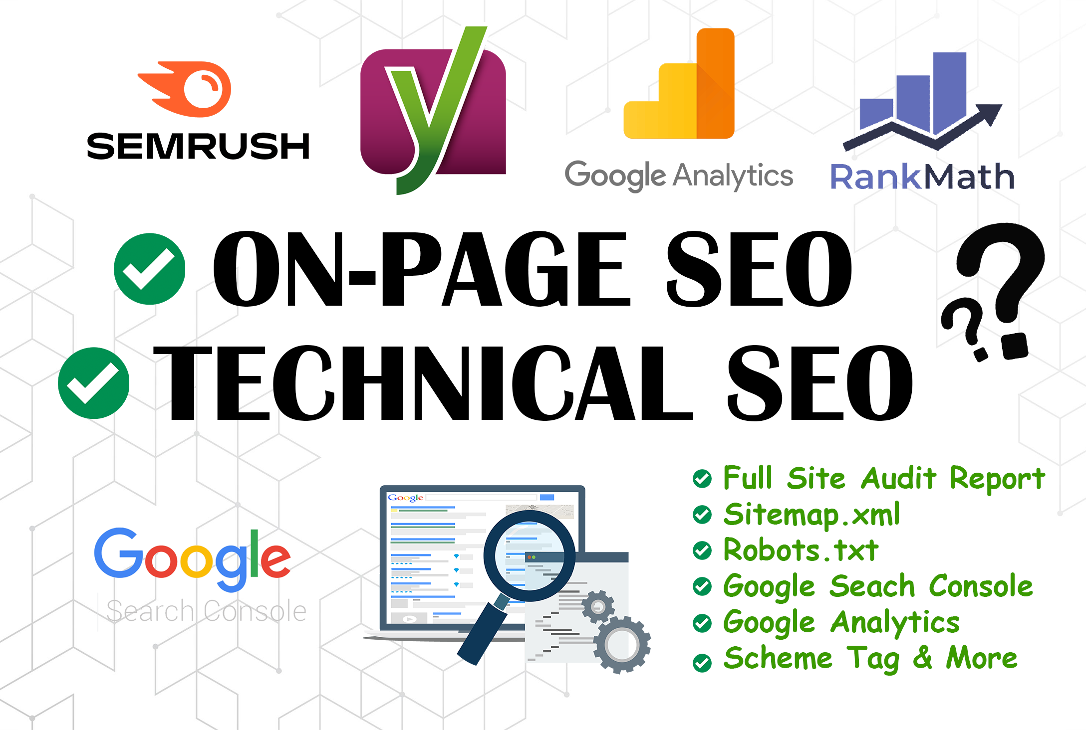 I will do onpage rankmath and technical SEO optimization wordpress shopify