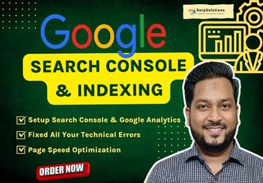 I will optimize the Google search console and indexing for technical SEO