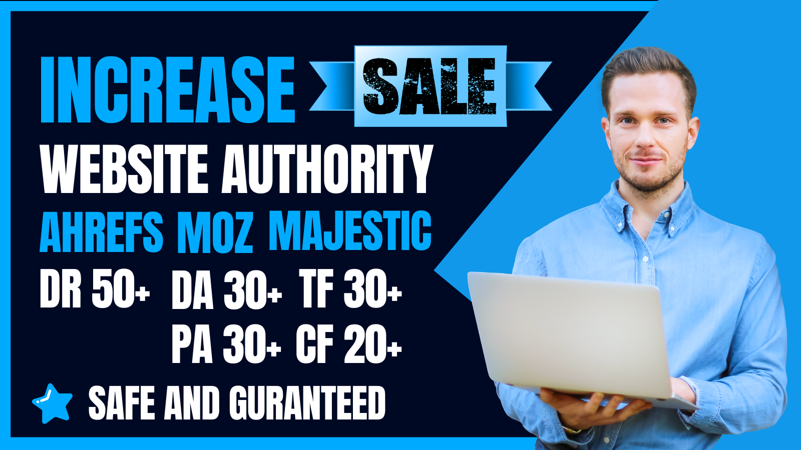 Increase SEO Package DR 50+ DA 30+ PA 30+ TF 30+ CF 20+ Safe and Guaranteed