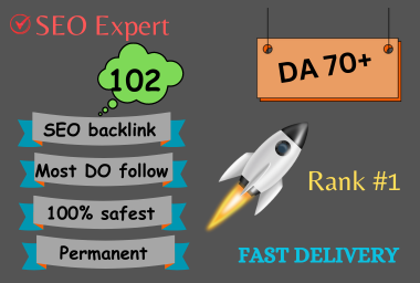 70+DA high-quality 102 SEO backlinks, do follow contextual links for top rankings