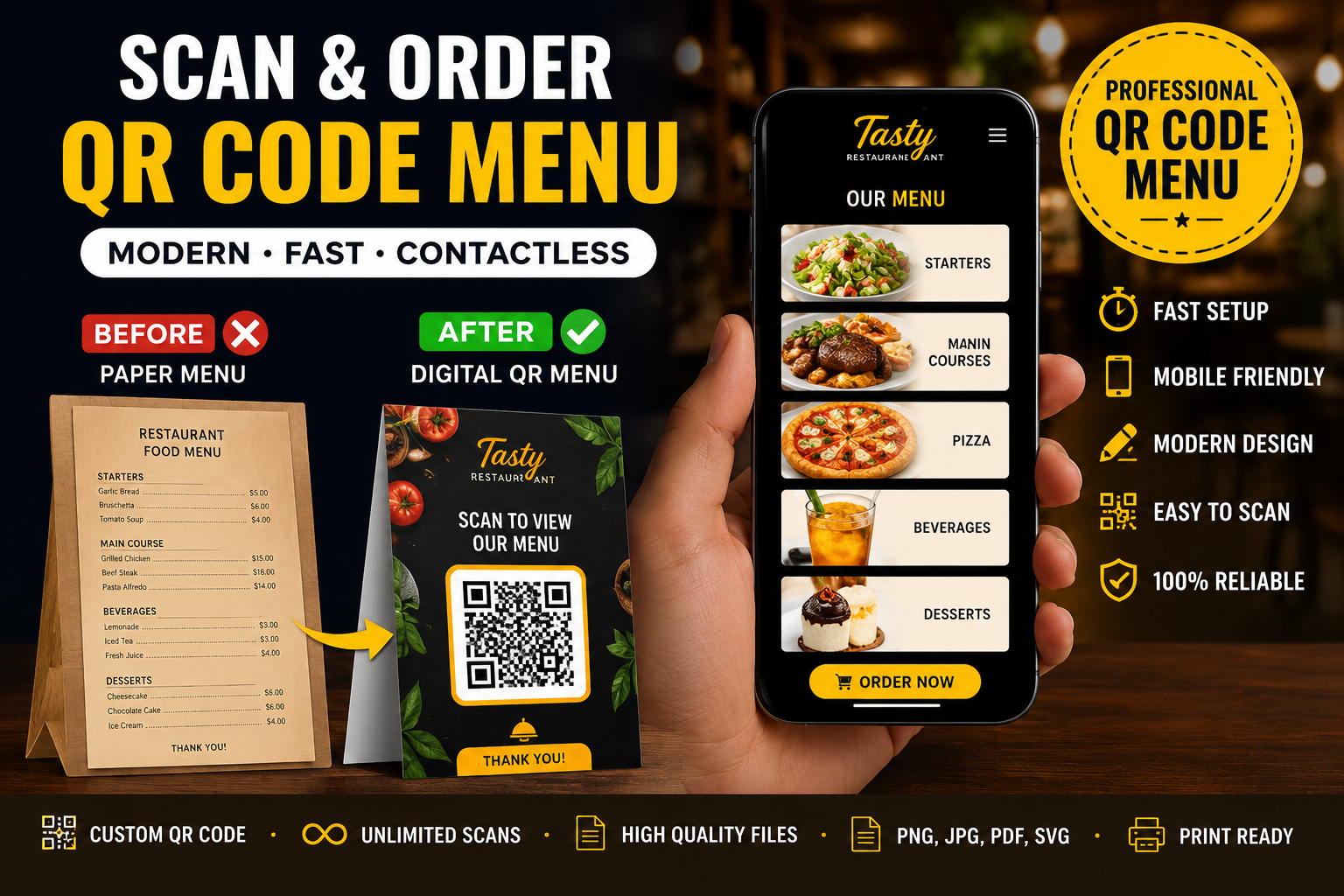 I Will Create a Professional QR Code Menu for Your Re...