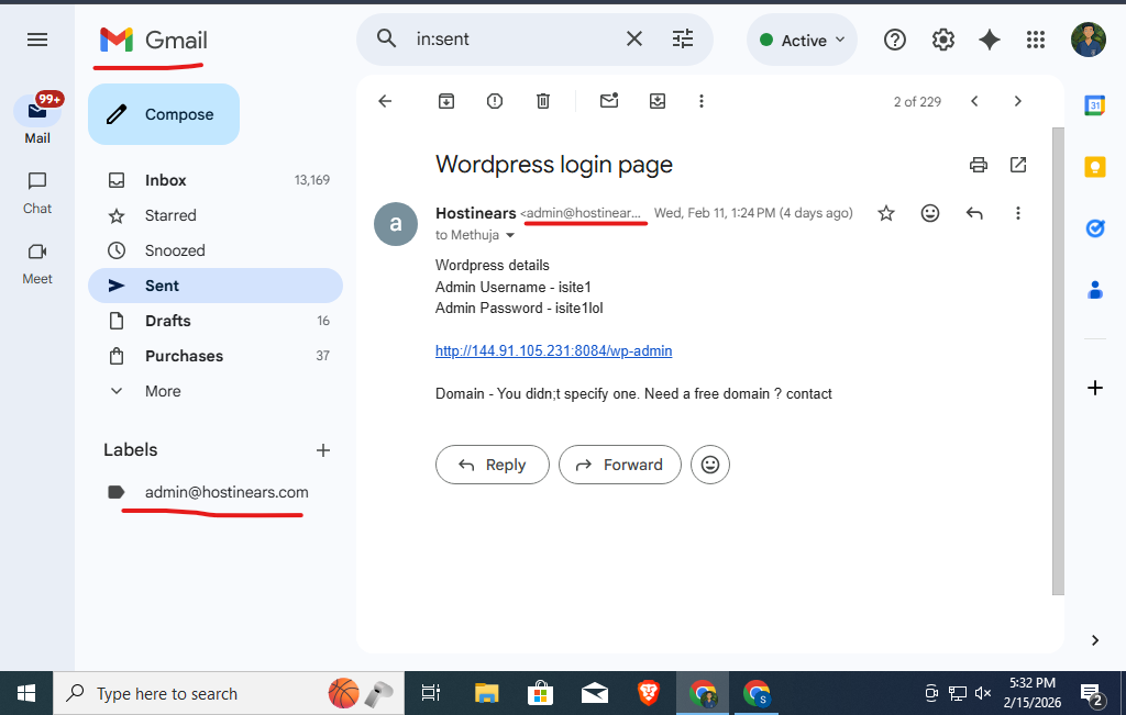 1 year of Premium Email Hosting with @yourdomain.com + SMTP