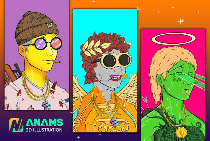 I will draw and generate 10,000 nft art collections with any style