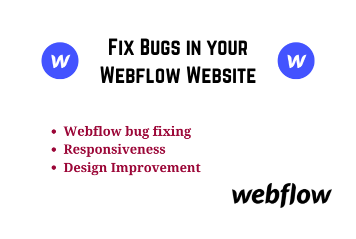 I will do seo and fix bugs in your webflow website 