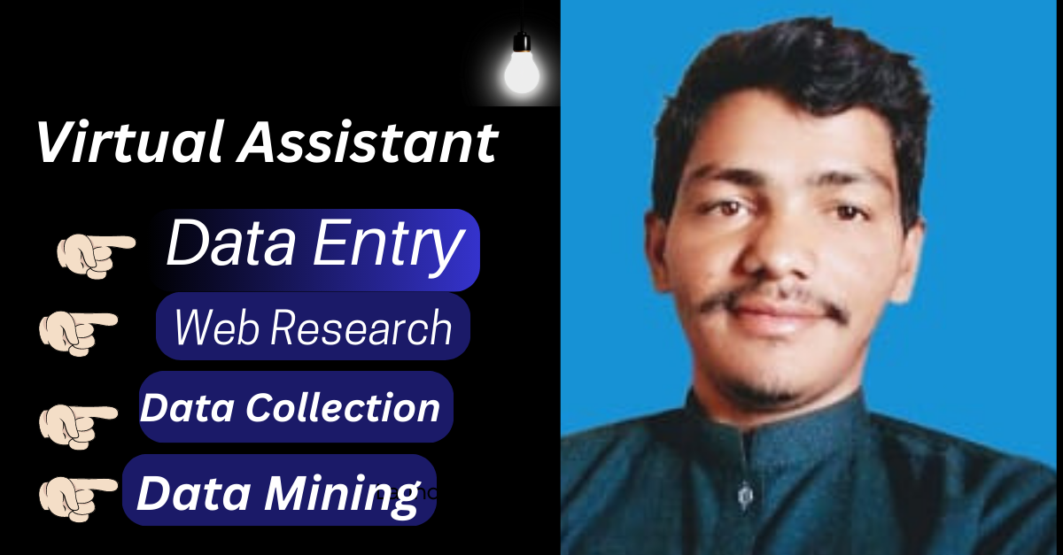 Your virtual assistant for data entry web research data collection 