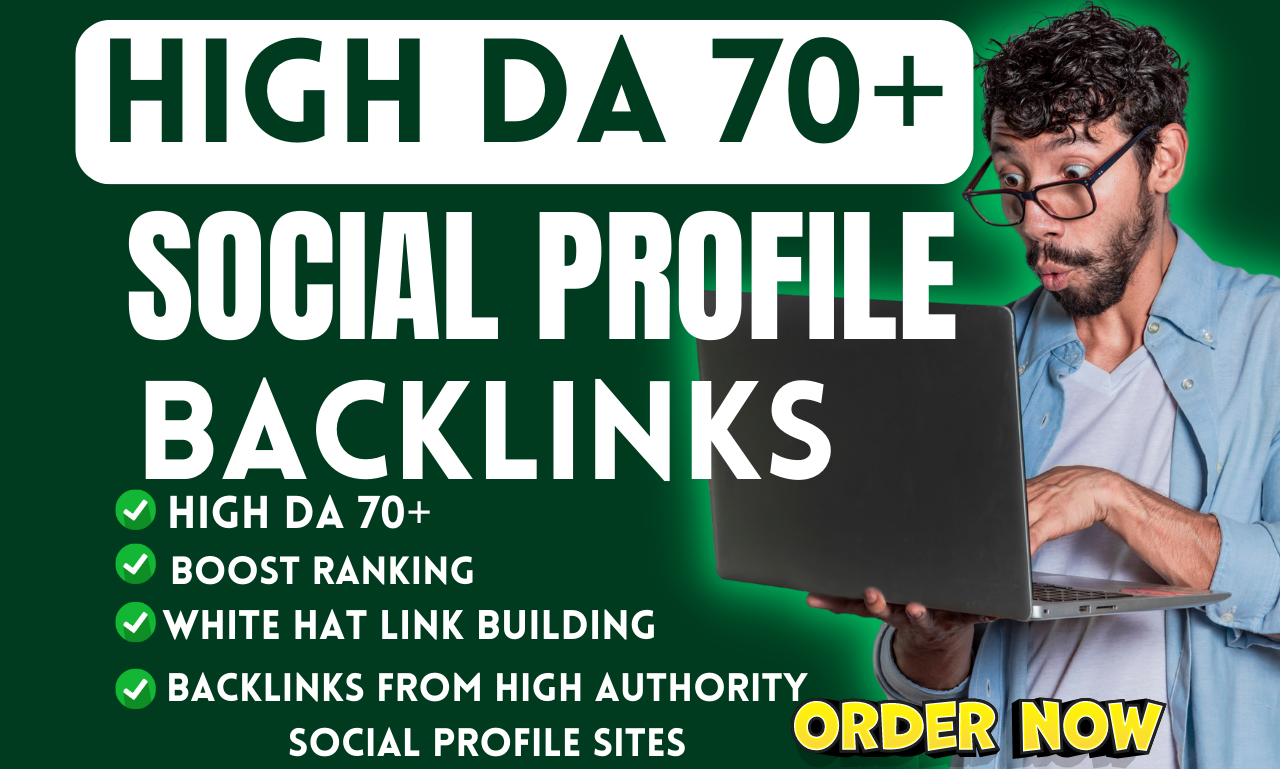 High authority 100 SEO profile backlinks Improve your...