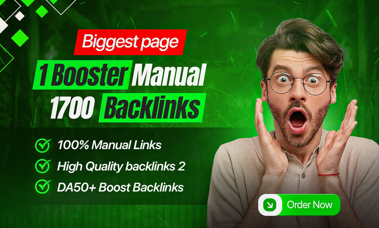 Pro page 1 Booster Manual 1700 Backlinks Package Improve Your Ranking