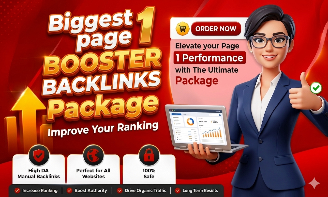 Biggest page 1 Booster Backlinks Package Improve Your Ranking