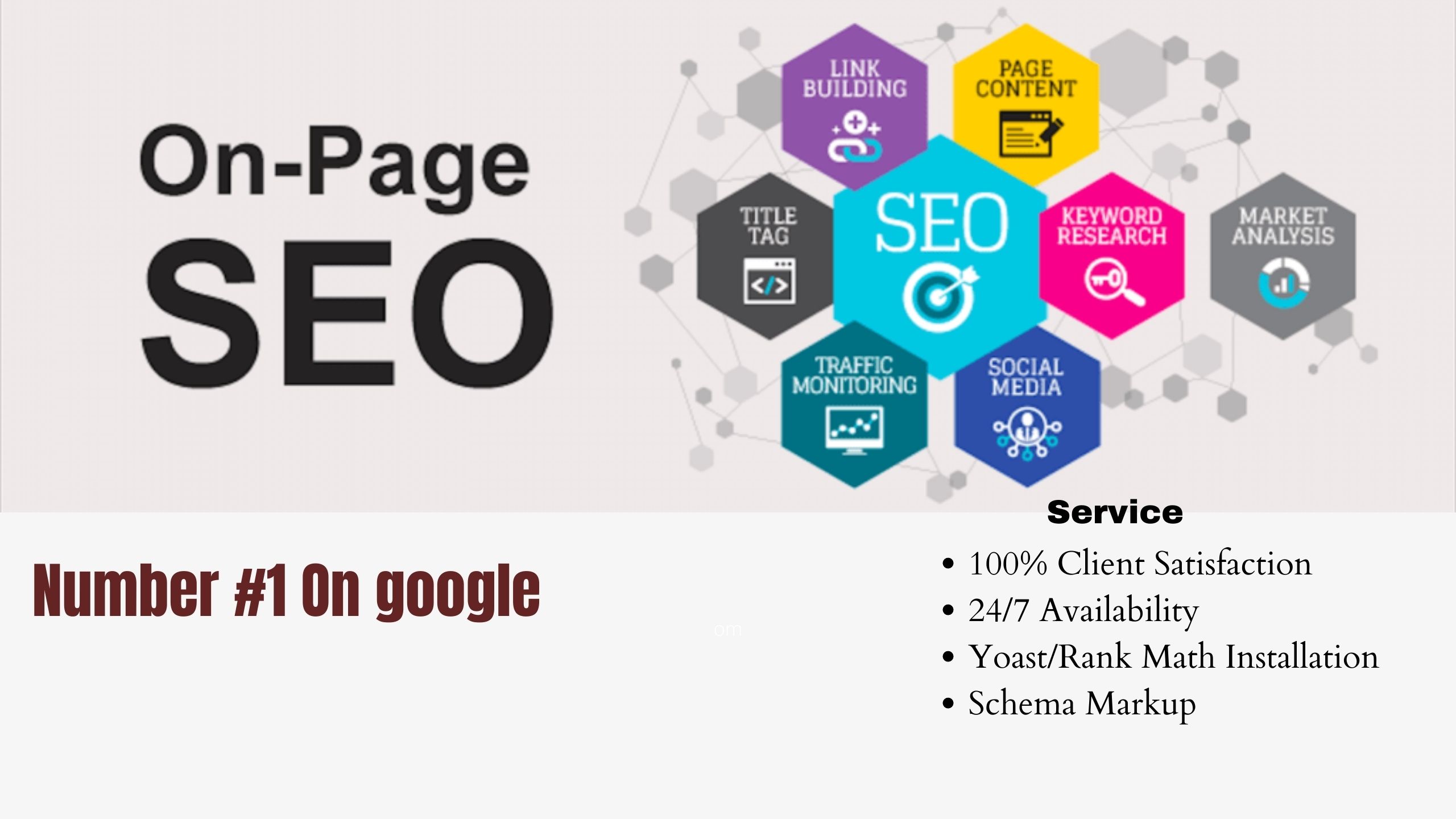 I will provide complete on-page SEO in WordPress with Rank Math and Yoast SEO