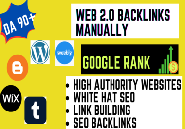 I will build 30 high quality web 2.0 backlinks manually with high DA and less spam score