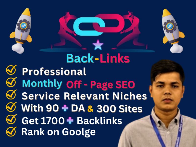 Get Monthly OFF-PAGE SEO Service with 1700+ Backlinks using relevant, white hat Do-follow backlinks
