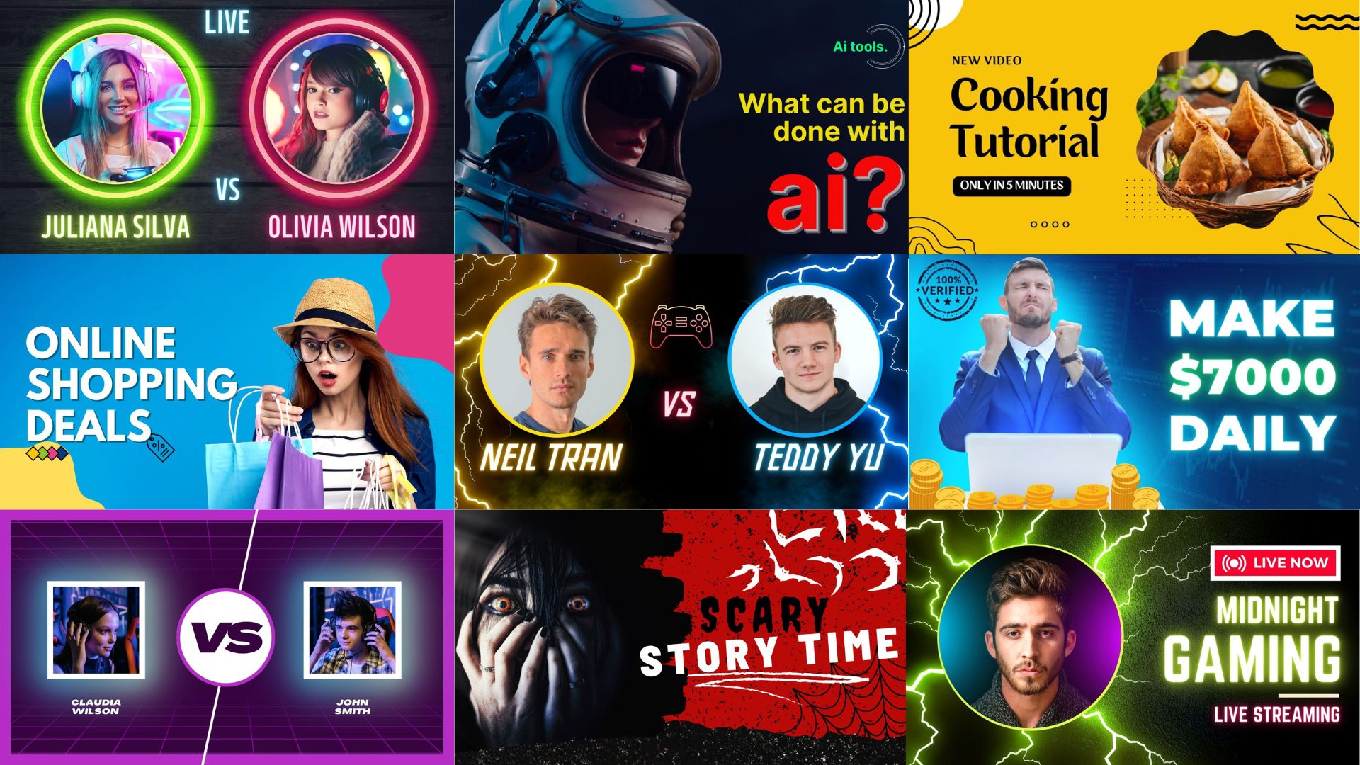 I will design eye catchy clickbait thumbnails