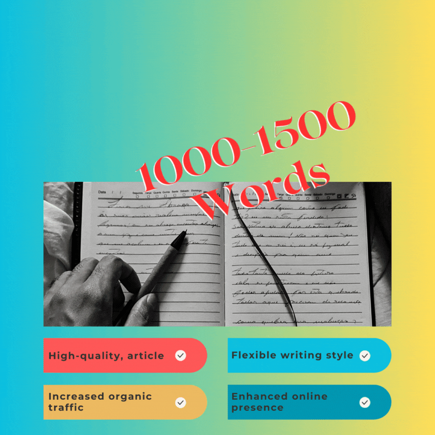 Providing the Service of Content Writing, for your Website/Blog