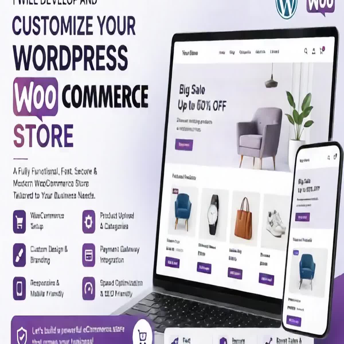 I will develop and customize your WordPress WooCommerce store