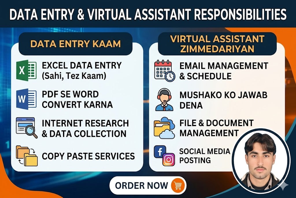 You will get all type of Data Entry Services