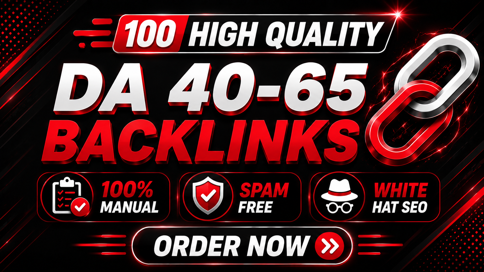 I will create 100 DA 40&ndash;60 contextual SEO backlinks for your website
