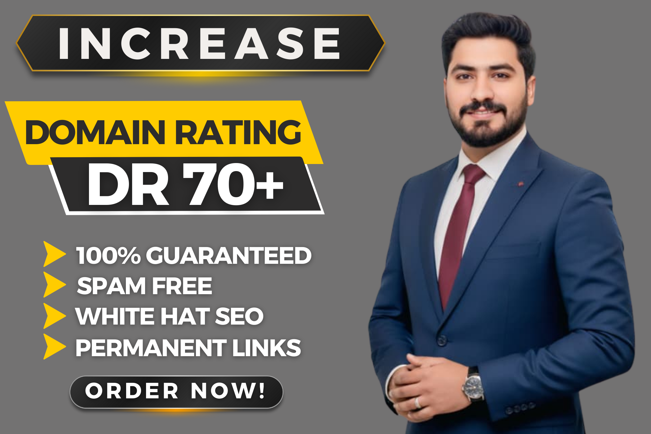 I will increase ahrefs domain rating DR 70+ Guarantee...