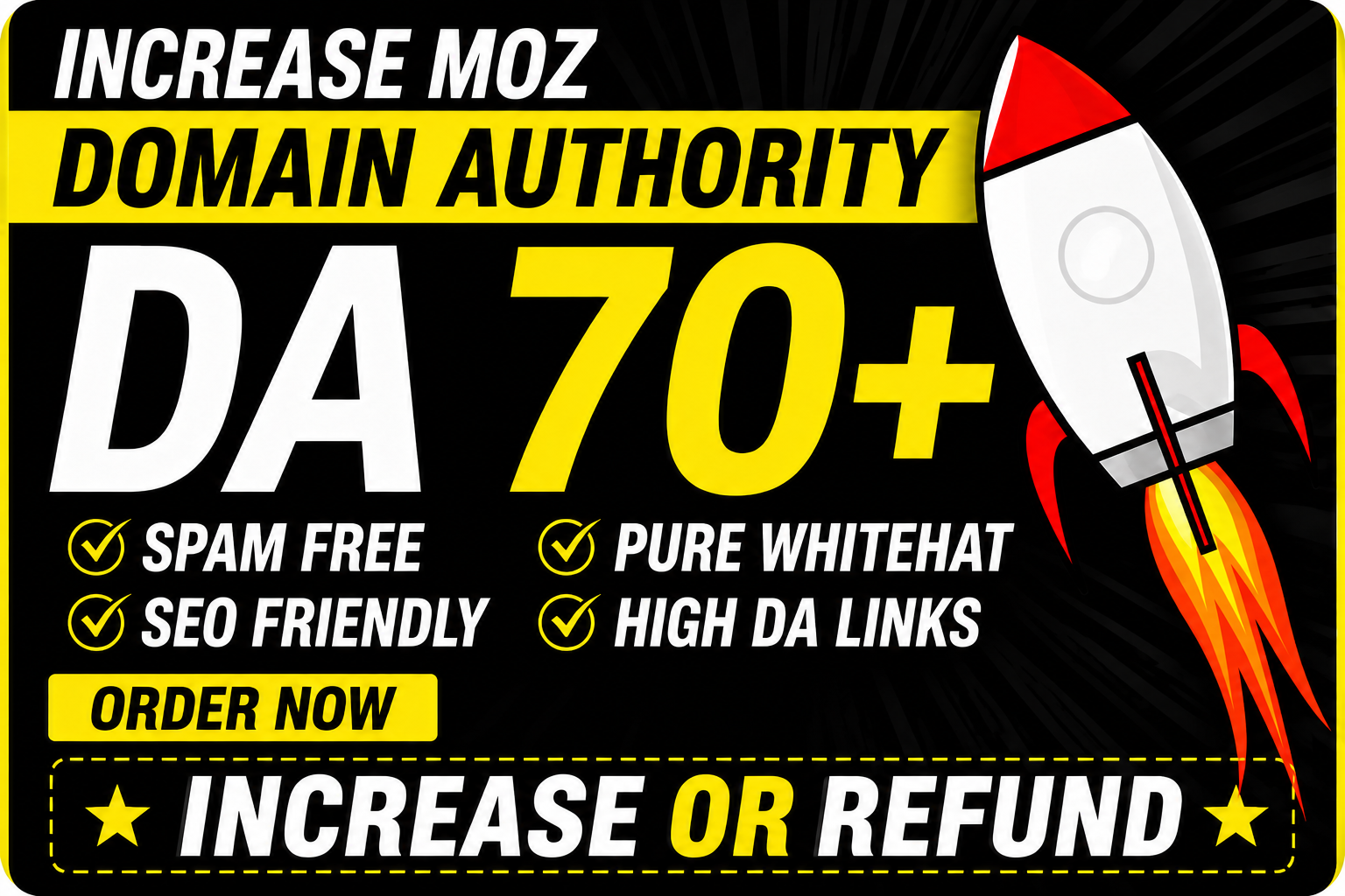 I will Increase Moz Domain Authority DA 70 Plus