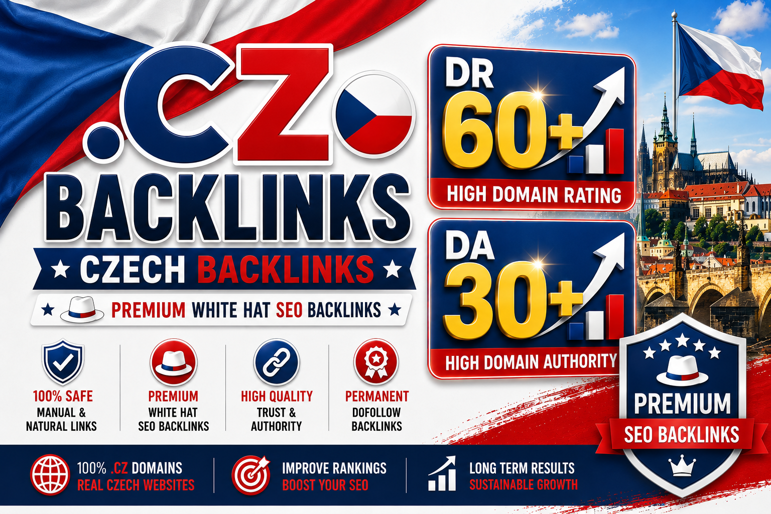 I will create 50 High Quality .cz Czech DR 60+ and DA 30+ PBN Backlinks 