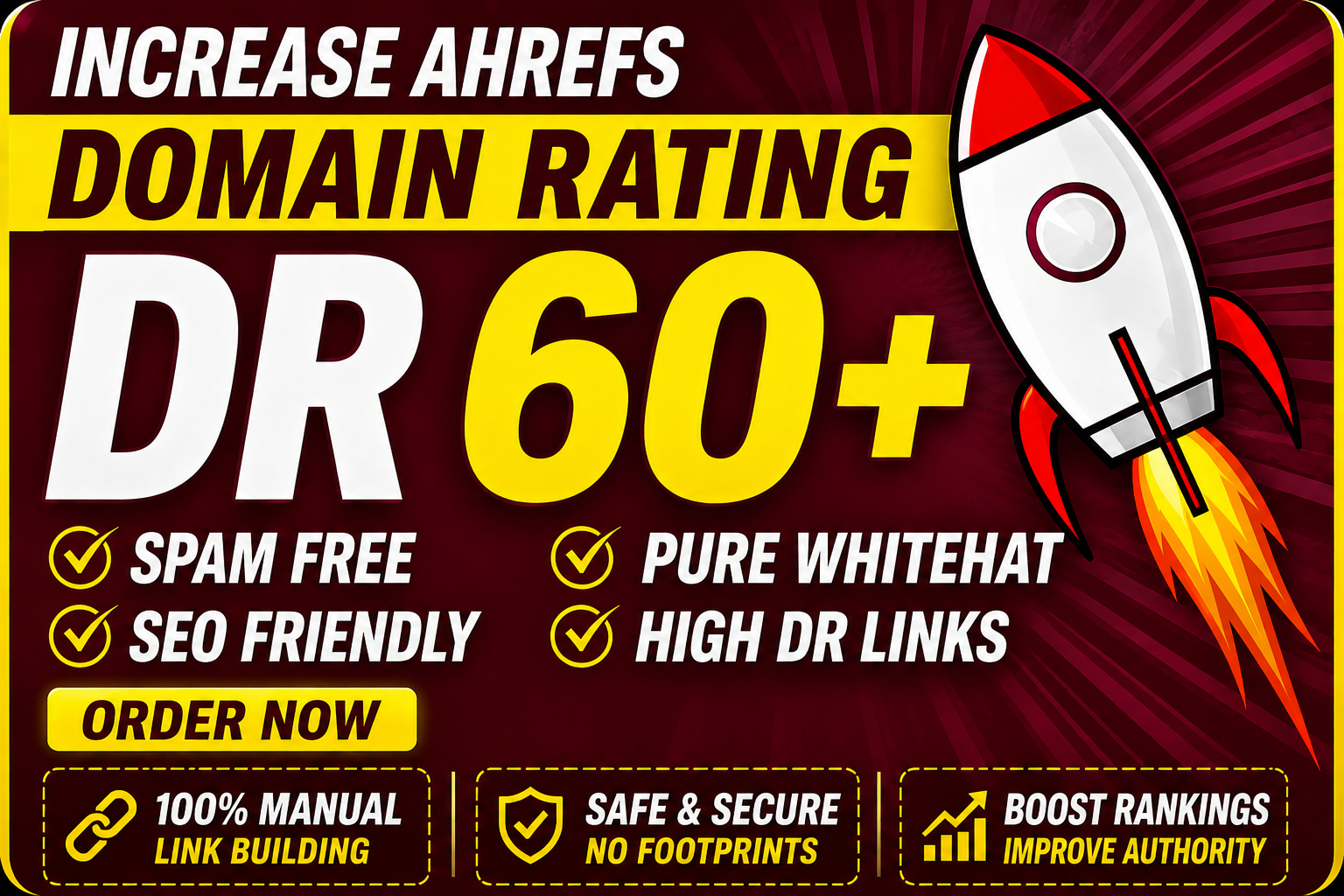 I Will Increase Ahrefs Domain Rating DR 60+ Guarentee...