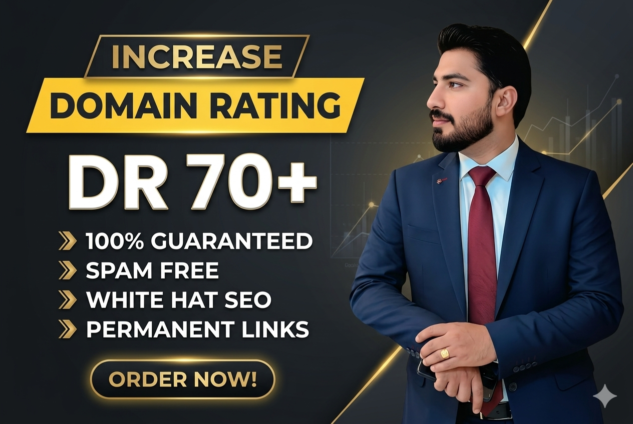I will increase ahrefs domain rating DR 70+ Guaranteed