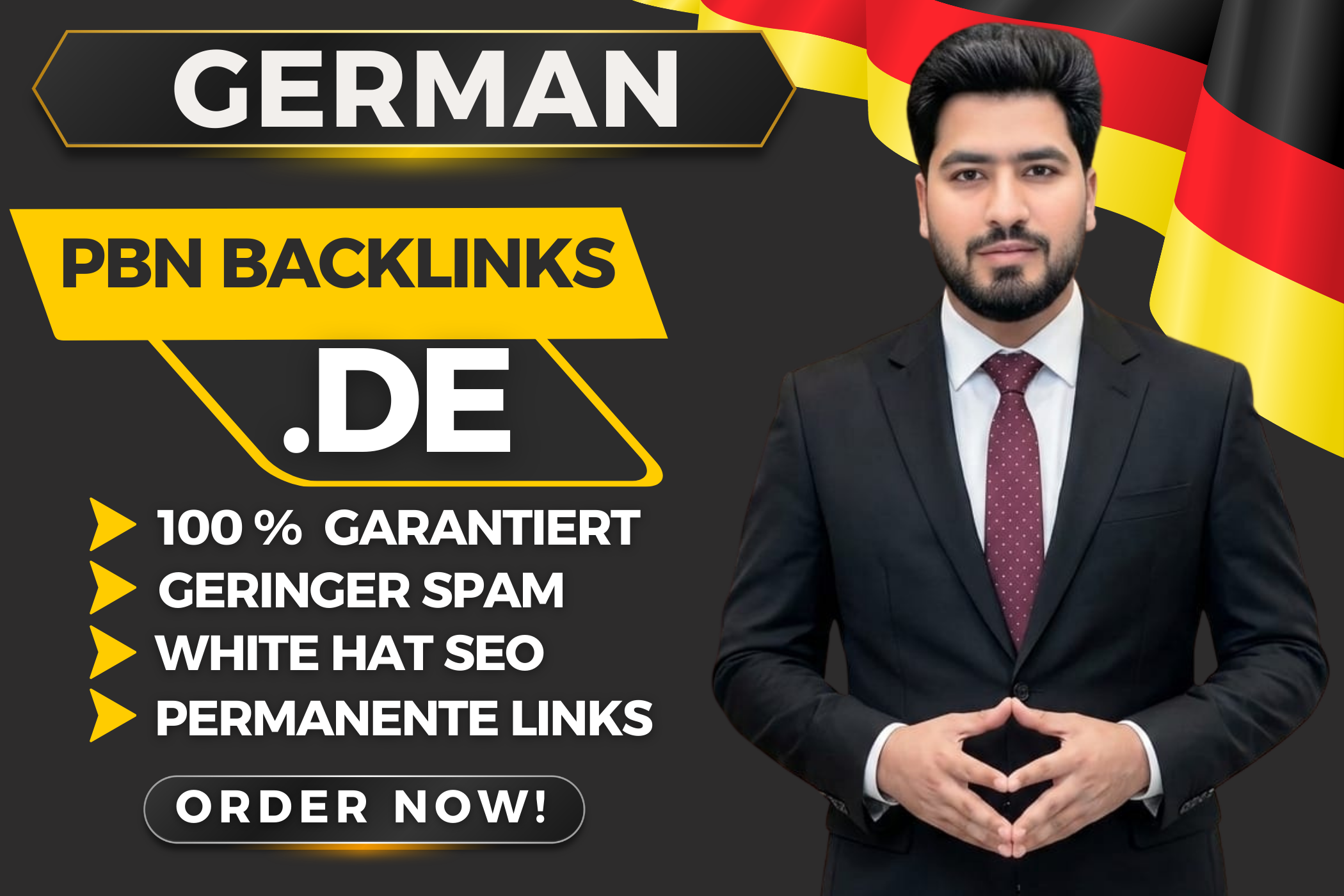 I will create 30 High Quality. DE Backlinks to Improv...